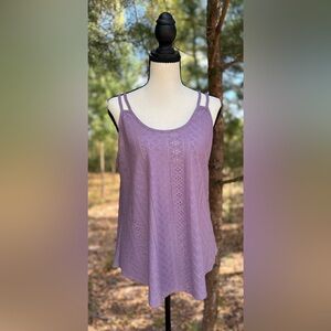 Lavender Eyelet Double-Strap Camisole